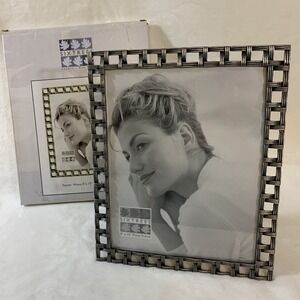 Sixtrees 8x10 Pewter Weave‎ Large Metal Picture Photo Frame New With Open Box